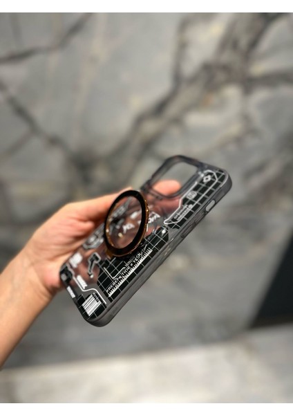 IPHONE 15 Promax Holografik Magsafe Gri Telefon Kılıfı modelleri