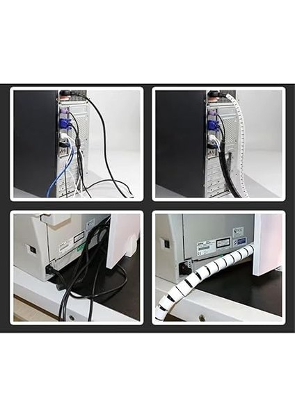 1 mt x 22 mm Spiral Boru Kablo Kanalı Kablo Fiş Düzenleyici Toplayıcı Kordon Kablo Tutucu Beyaz (1 Adet) indirimleri