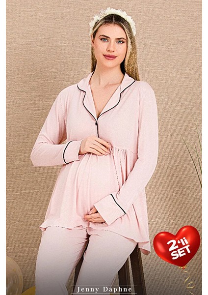 Lady Lingerie 2li Dantelli Hamile Pijama Takımı modelleri