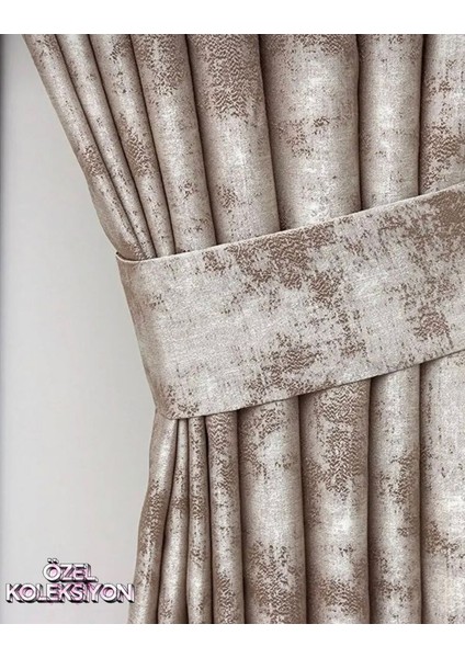 Sütlü Kahve Istanbul Fon, Desen Yeni Sezon 1 / 3 Sık Pileli Özel Koleksiyon ( Tek Kanat) Tül, Perde, fiyatları