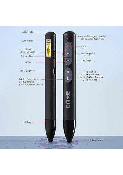 PT010 Şarjlı Yeşil Lazer Presenter Kablosuz Sunum Kumandası indirimleri