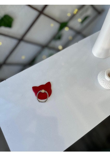 Telefon Parmak Tutacagı Kedi Model 360 Dönebilen Cep Telefonu Standı
