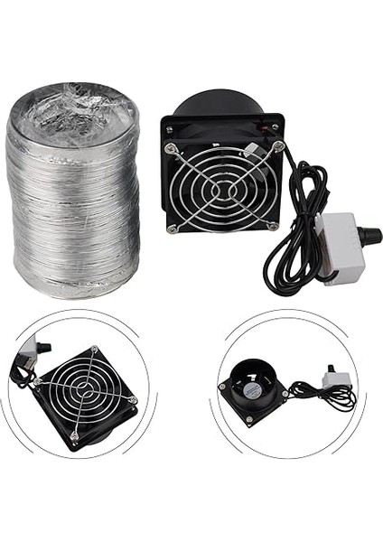 Banyo Aspiratörü USB Kanalı Egzoz Fanı - Ayarlanabilir Hız - Atölye, Mutfak, Banyo Için Duman Emici Fan Borusu Kanalı Egzoz Fanı (Fan Artı 3 M Boru) modelleri