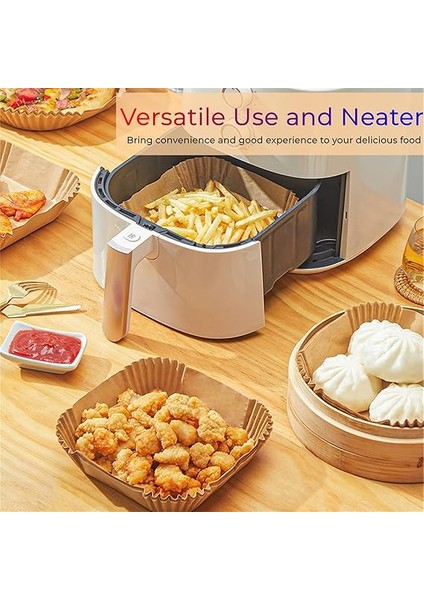 Sıcak Hava Fritözleri Için Fırın Kağıdı, 100 Adet Airfryer Pişirme Kağıdı, Yapışmaz, Yağa Dayanıklı, Suya Dayanıklı Hava Fritözü, Tek Kullanımlık Parşömen Kağıdı, Fırın ve Mikrodalga Için fırsatları