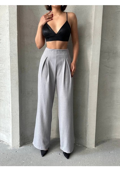 Pileli Keten Pantolon S255046 fırsatları