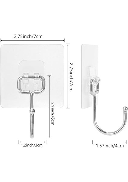 Banyo Için Krom Güçlü Yapışkan Kancalar,yapışkanlı Askılar,mutfak,ev Ofis Için Duvar Askıları 3 Adet fırsatları