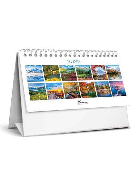 Keskin Takvim MTK-823 Karton Üçgen Masa Takvimi Manzaralar 600041