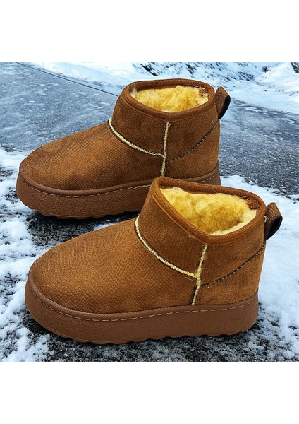 Sıcak Tutan Kalın Tabanlı Ug Model Kısa Boy Kız Çocuk Botu