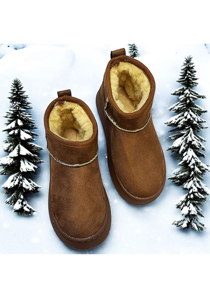 Sıcak Tutan Kalın Tabanlı Ug Model Kısa Boy Kız Çocuk Botu modelleri