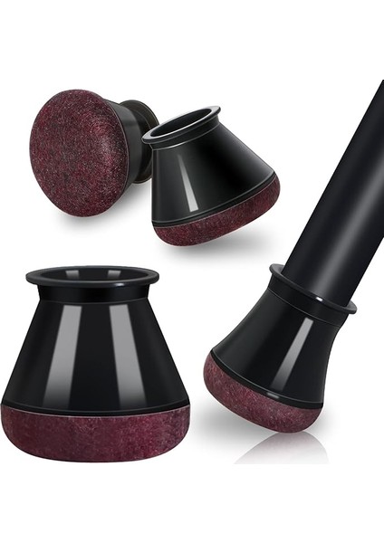 24 Adet Sandalye Ayağı Kapağı, Sandalye Ayakları Için Siyah Koruyucu Kapak, Keçeli, Keçe Kaydırıcı, Sandalye Bacakları Için Silikon Koruma Kapakları, Eğimli, Aşınmaya Dayanıklı Sandalye Ayağı