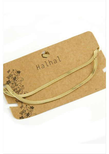 shop Italyan Zincirli Lüks Çelik Halhal-Sarı fiyatları