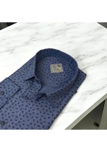 Klasik Geniş Kesim Desenli Uzun Kollu Erkek Gömlek modelleri