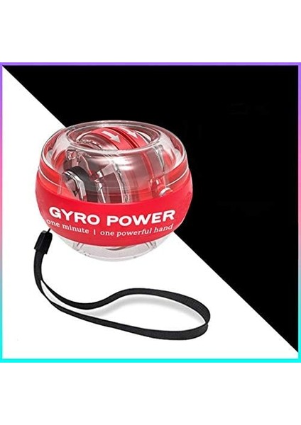 Autostart Çantalı Multilight Powerball Bilek Egzersiz Topu Kırmızı
