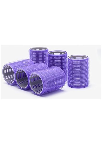 1215 Büyük Boy Bigudi 6lı (Cırtlı - Yapışkanlı Bigudi) Mor Çap: 4.5cm fırsatları
