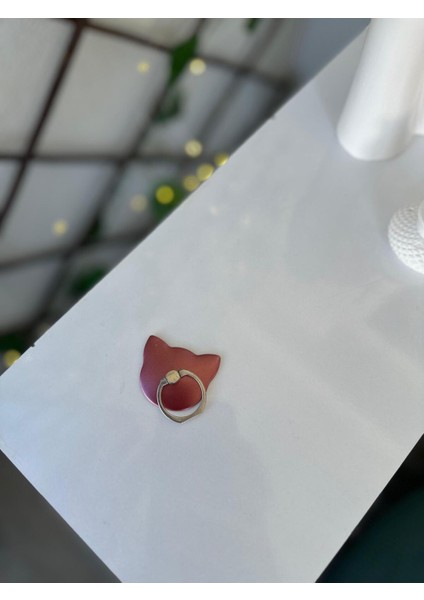 Telefon Parmak Tutacagı Kedi Model 360 Dönebilen Cep Telefonu Standı