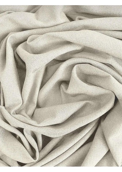 Nova Keten Fon Perde Ekru Krem 1 / 3 Sık Pileli (Tek Kanat ) Tül, Pano, Fon, Blackout, indirimleri