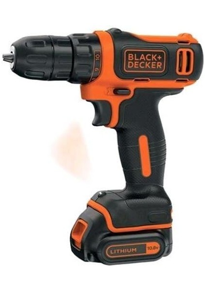 + Decker BDCDD12K Li/ıon Akülü Vidalama, 10.8V, 0-550 Dev/dk Hız, Çok Renkli