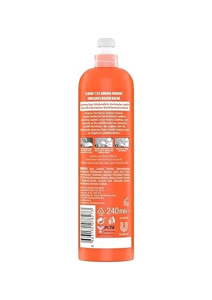 7/24 Kurtarıcı Saç Bakım Kremi Anında Onarıcı Yıpranmış Saçlar 240 ml indirimleri