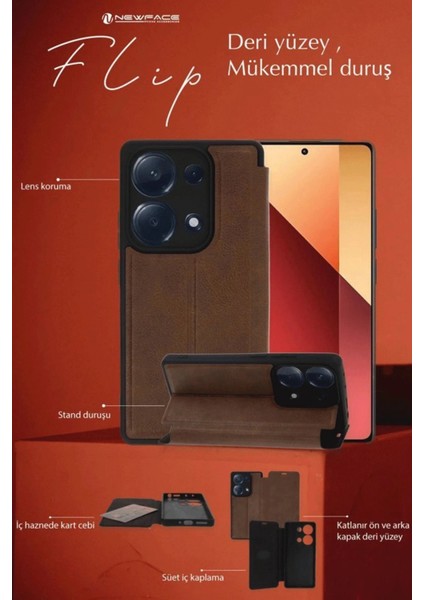 Samsung Galaxy A26 Kılıf Flip Cover - Kırmızı modelleri