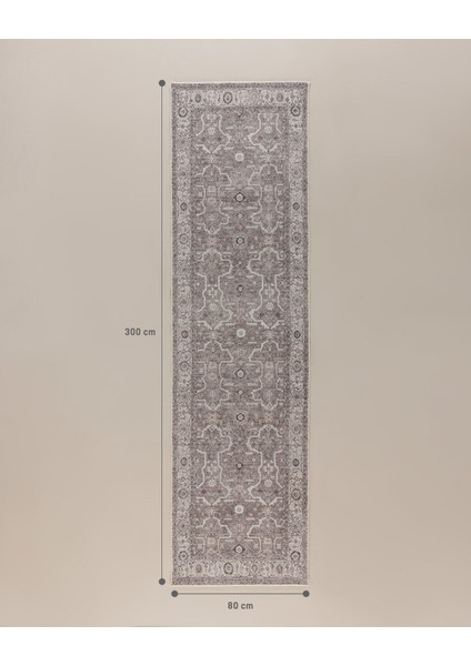 Orval Mandala Halı - Kahverengi - 80X300 cm fırsatları