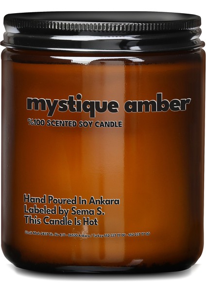 : Mystique Amber : Amber Cam Kavanozda : Kokulu Soya Mum (Amber, Beyaz Gül, Yasemin, Paçuli) fiyatları