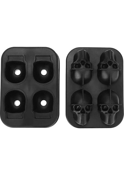 Chef Eysigo Kurukafa Buz Kalıbı, Silikon, 4 Bölümlü, Siyah fiyatları