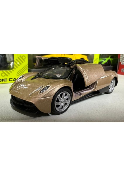 Oyuncak Metal Model Araba 1/36 Çek Bırak Gold Pagani Huayra modelleri