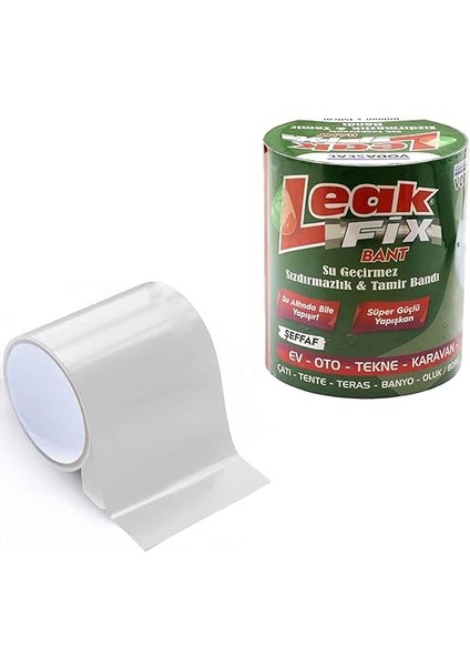 Bandı Şeffaf Suya Dayanıklı Su Geçirmez Sızdırmaz Bant 10 cm x 1.5 Metre