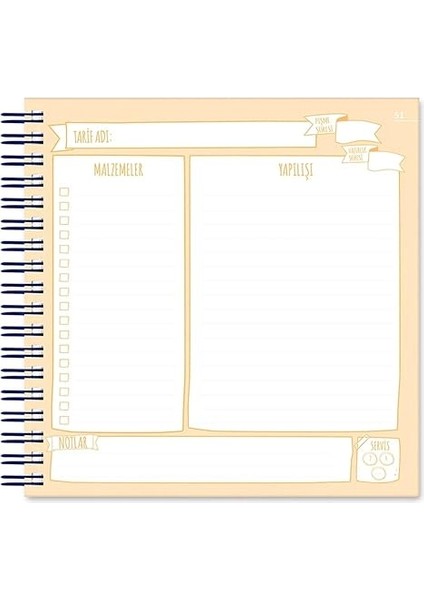 Color Yemek Tarif Defteri Spiralli Renkli Ayraçlı indirimleri