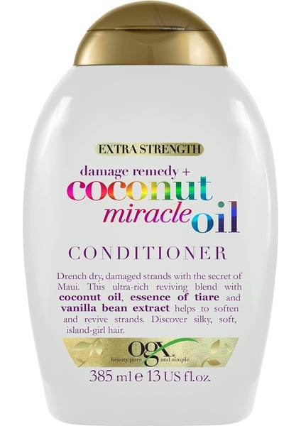 Yıpranma Karşıtı Coconut Miracle Oil Saç Bakım Kremi 385 ml