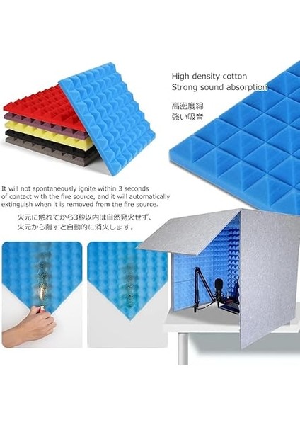 Vokal Izolasyon Kabini, Mikrofon Ses Geçirmez Küp, Masaüstü Ses Kayıt Muhafazası, Stüdyo Için Tam Kapalı Tasarım, Müzisyenler Için Gri-Mor Vokal Kabini indirimleri