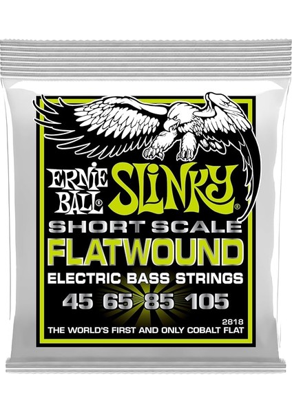 Ball Normal Slinky Flatwound Kısa Ölçekli Elektrik Bas Telleri 45-105 Kalibre (P02818)