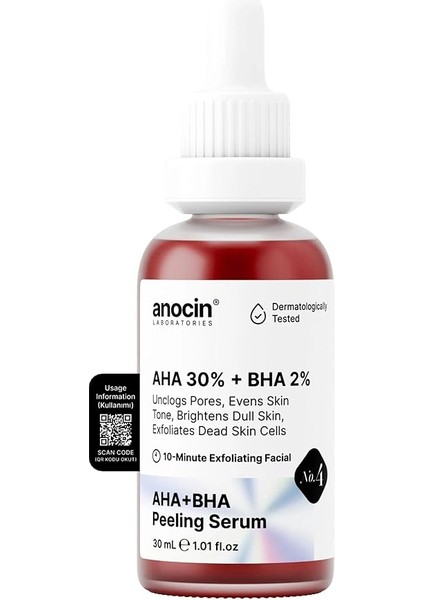 Aha 20% + Bha 2% Canlandırıcı &amp; Cilt Tonu Eşitleyici Kırmızı Peeling Cilt Serum 5