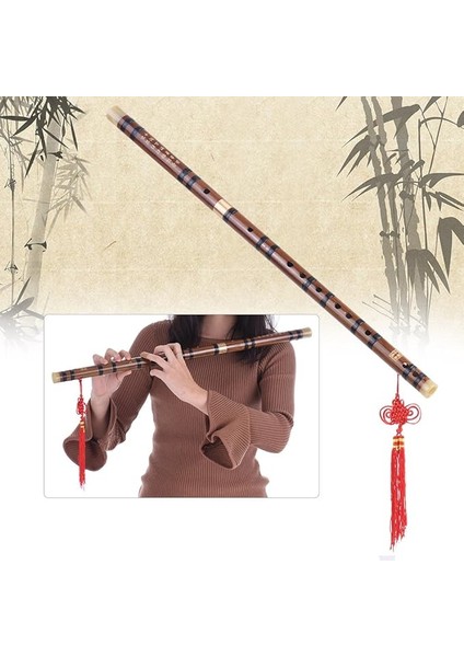 Takılabilir Acı Bambu Flüt Dizi Eneksel El Yapımı C Se Müzikal Nefesli Çalgı C Çalışma Seviyesinin Anahtarı Profesyonel Kahverengi 1
