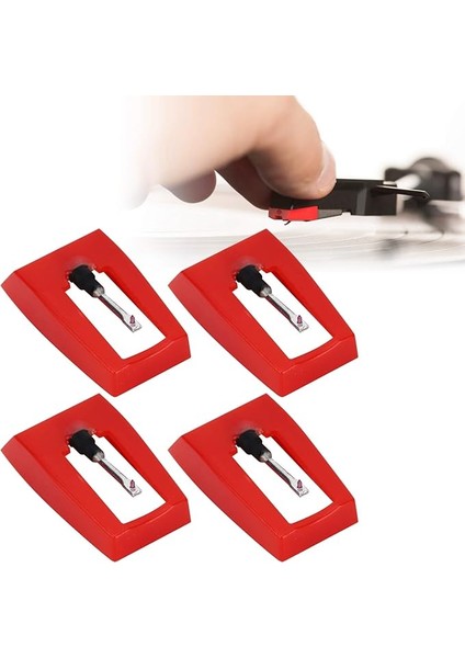 Çalar Iğnesi, 4 Adet Fonograf Elektrikli Plak Çalar Pikap Iğne Aksesuarı Değiştirme, Ion, Fonograf Için