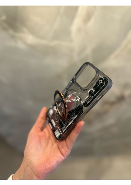 IPHONE 14 Pro Hologram Magsafe Özellikli Gri Telefon Kılıfı fiyatları