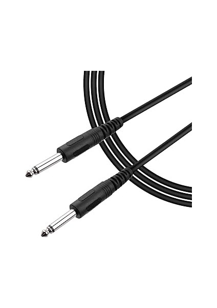 Kablosu Siyah Ses Kablosu Elektrik Gitar Bas Klavye Için 1/4 Inç Ila 1/4 Inç Ts Düz Fişler, 1m/3.3ft fırsatları
