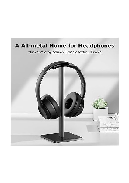 Bee Kulaklık Standı, Kulak Üstü Kulaklık, Oyun Kulaklığı ve Kulaklık Ekranı Için Evrensel Kulaklık Tutucu, Alüminyum + Tpu + Abs Siyah fiyatları