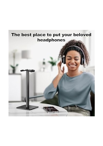 Bee Kulaklık Standı, Kulak Üstü Kulaklık, Oyun Kulaklığı ve Kulaklık Ekranı Için Evrensel Kulaklık Tutucu, Alüminyum + Tpu + Abs Siyah indirimleri