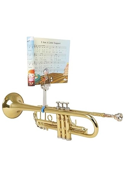 Pirinç Enstrüman Trompet Müzik Standı Taşınabilir Yürüyen Müzik Klip Trompet Müzik Klip Müzik Klip indirimleri