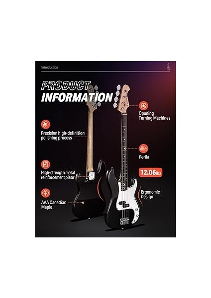 DPB-510 Pb-Style Bas Gitar Seti (Siyah) fiyatları