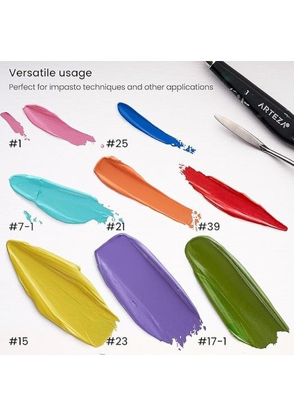 Palet Bıçakları 8'li Paket, Boyutlar No. 1, 25, 7, 15, 39, 23, 17, 21, Dayanıklı Paslanmaz Çelik Bıçak ve Kırılmaya Dayanıklı Ahşap Sap, Yağlı Boya ve Akrilik Boyama Için Sanat Malzemeleri indirimleri