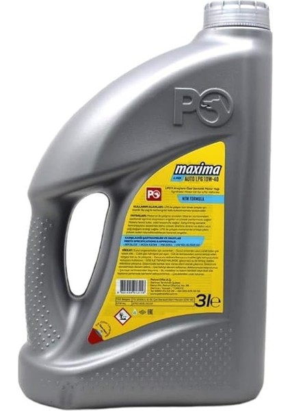 Petrol Ofisi Maxima Auto Lpg 10W/40 3 Lt Motor Yağı fırsatları