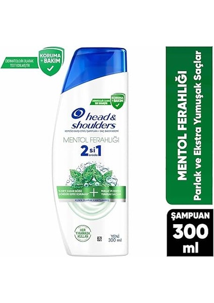 &amp; Shoulders Mentol Ferahlığı 2'si 1 Arada Kepeğe Karşı Etkili Şampuan 300ML fiyatları