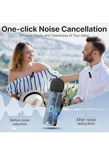 BY-V4U iPhone 15 Android Tip C Telefon Akıllı Telefon Için Kablosuz Yaka Mikrofonu Video Kaydı Podcast Röportaj Akışı Vlog Youtube fırsatları