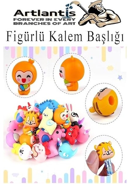Başlığı Figürlü 30 Adet Kalem Süsü Kızlar Için Değişik Karkatür Hayvan Silikon Kalem Başlığı Sevimli Kalem Başlıkları fırsatları