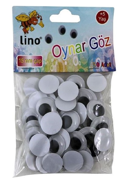 Lıno Oynar Göz Orta Boy 15 mm 50 Li RBZ-016-A
