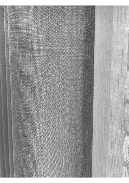 Nova Keten Fon Perde - Açık Gri Tüm Odalara Uygun ( Tek Kanat ) Tül, Pano, Fon, fiyatları