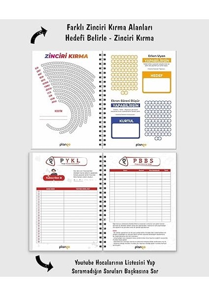 Planlama Defteri Tyt - Ayt - Lgs - Kpss Sınav Planlama Defteri modelleri