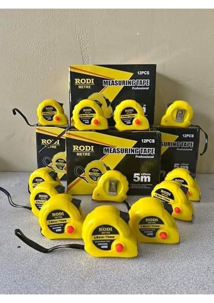 Şerit Metre 5 Metre * 25 mm Kilitli Askılı